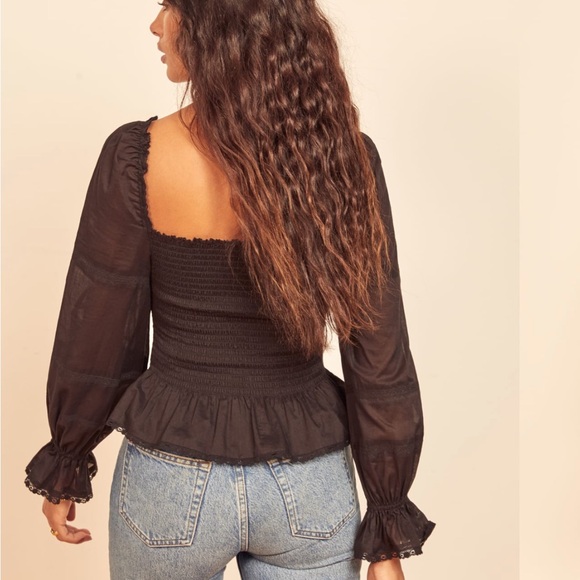 Reformation Roland Top in Black Size XS - Picture 3 of 11